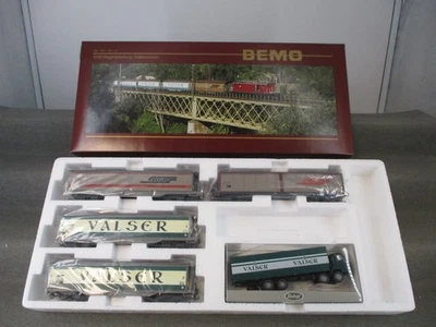 Bemo Spur H0m 7488 100 Güterwagen Set Valserwasser der RhB in OVP - Bild 1 von 3