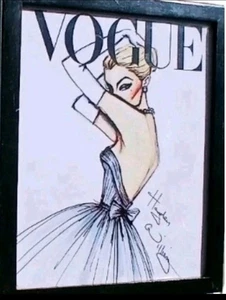 J'adore Vogue," Mode-Illustration von Hayden Williams 7" x 9" - Bild 1 von 3