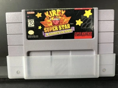 Kirby Super Star 8 Games In One! Super Nintendo SNES Cart 1996 Official Action - Image 1 of 4