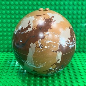 Lego Star Wars Cylinder Hemisphere Tatooine (98107pb02) Dark Red Dark Tan Planet