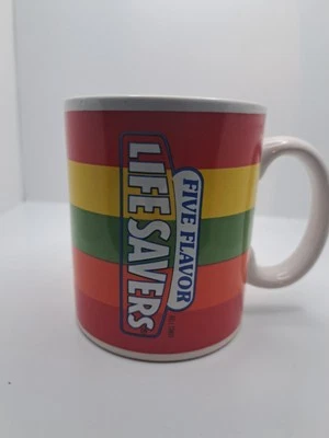 Taza de té de café de cerámica caramelo salvavidas Nabisco vintage 12 oz 4" Teleflora   Foto 1 de 4