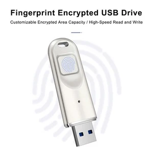 Encrypted USB Flash Drive Fingerprint-Secured USB 3.0 Flash Drive 8-256GB H TPG - Afbeelding 1 van 9