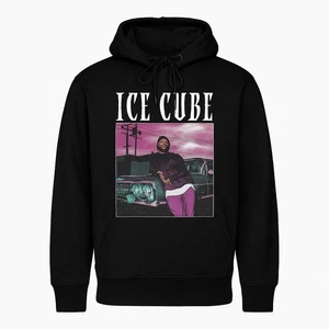 Ice Cube Mens Size Large Black Graphic Hoodie Good Day Vintage Sweatshirt - Picture 1 of 7