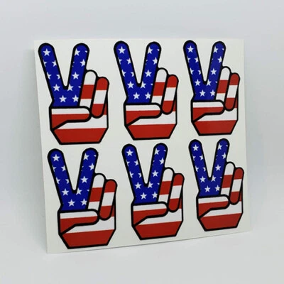 1960's PEACE SIGN x 6 Vintage Style Vinyl DECAL/Sticker, hippie, rat rod, racing - Image 1 of 2