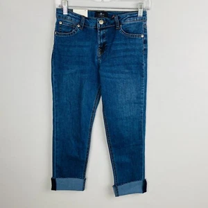 7 For All Mankind Kids Crop Cuffed Raw Hems Josephina Girls 10 NWT's - Picture 1 of 6