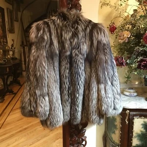Fox fur coat Sz M - Picture 1 of 10