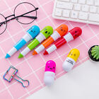 6pcs Cute Smiling Face Pill Ball Point Pen Novelty Stationery Telescopic CapsqMB