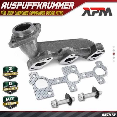 Colector de escape colector derecho para Jeep Cherokee KK WK Commander XH Dodge Nitro - Imagen 1 de 4