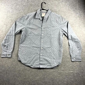Levi's Mens Button Up Shirt Long Sleeve Large Grey Standard Fit Modern Cotton - Picture 1 of 7