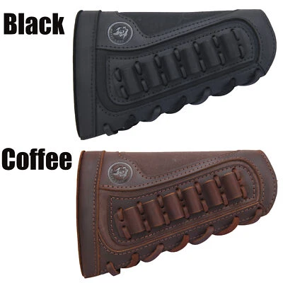 Shotgun & Rifle Shell Holder Leather Canvas Gun Buttstock For .357 .308 .22mag - Image 1 of 4