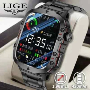 2024 Rugged Smart Watch Men 2.01" Waterproof Bluetooth Call Outdoor - Zdjęcie 1 z 15