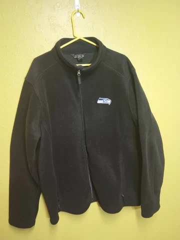 Core 365 By Land End Black Fleece Seattle Seahawks Full Zip Sweater Size XXL Cover