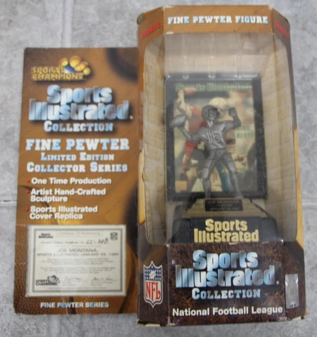 1997 Sports Illustrated Collection NFL Fine Pewter Limited Edition JOE MONTANA Cover