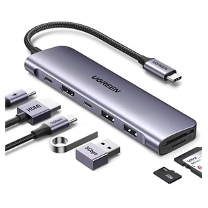 USB C Hub 7in1 4K HDMI 100W PD USB 3.0 SD TF kompatibel mit Apple Windows - Bild 1 von 13