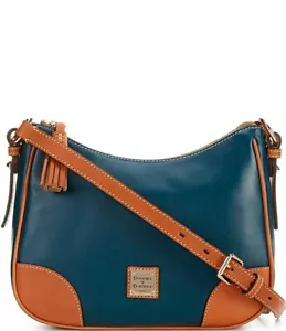Dooney & Bourke Wexford Leather Crossbody Hobo Bag in Deep Teal - Picture 1 of 3