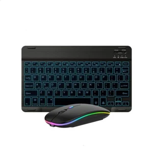 Teclado y mouse Bluetooth ultradelgado mini teclado inalámbrico portátil - Imagen 1 de 7
