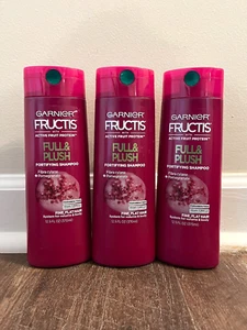 3 Garnier Fructis Full & Plush Fortifying Shampoo 12.5 Oz. Each - Picture 1 of 2
