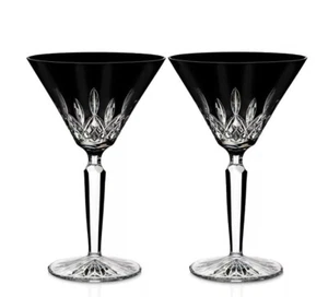 Waterford Lismore schwarz Martini, 2er Set Kristallgläser ~ TOLLES GESCHENK! ~ NEU IM KARTON ~ ZULETZT - Bild 1 von 6