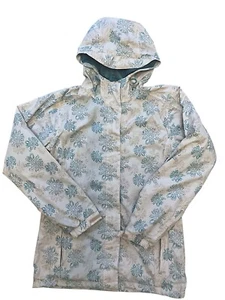 Regatta Isolite Waterproof Hooded Rain Jacket Floral Women’s 10 White - Picture 1 of 7