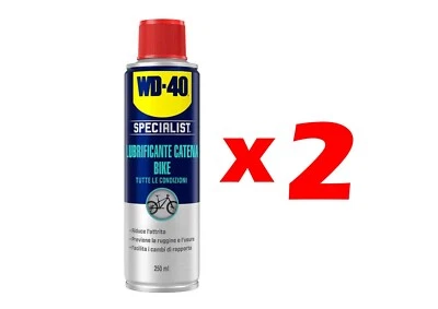 WD-40 SPECIALIST BIKE LUBRIFICANTE CATENA BICI PER TUTTE LE CONDIZIONI 250ML X 2