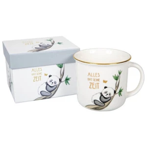 Taza infantil - Todo tiene su tiempo - Motivo Panda (*NUEVO*) Taza de porcelana - Imagen 1 de 2