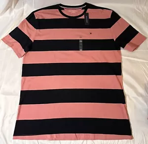 CAMISA A RAYAS RUGBY TOMMY HILFIGER PARA HOMBRE NUEVA CON ETIQUETAS ~ RAYAS TALLA XXL GRANDE ROSA FLOR - Imagen 1 de 3