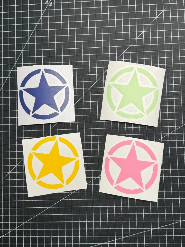 BEEEECREATION.DE Aufkleber / Sticker - Army Stern - Gr. S - Auto / Motorrad / MTB