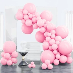 PartyWoo Pink Balloons 100 pcs Light Pink Balloons Different Sizes DAMAGED BOX - Picture 1 of 10