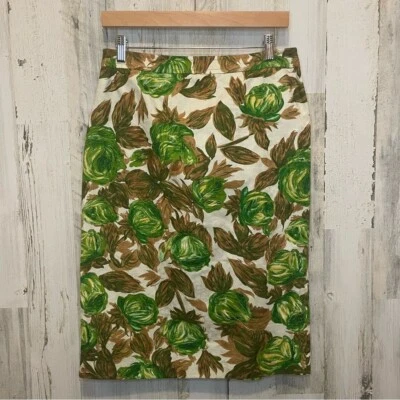 Saia lápis de algodão estampada floral Yoana Baraschi - Tamanho 10 nova com etiquetas - Imagem 1 de 4