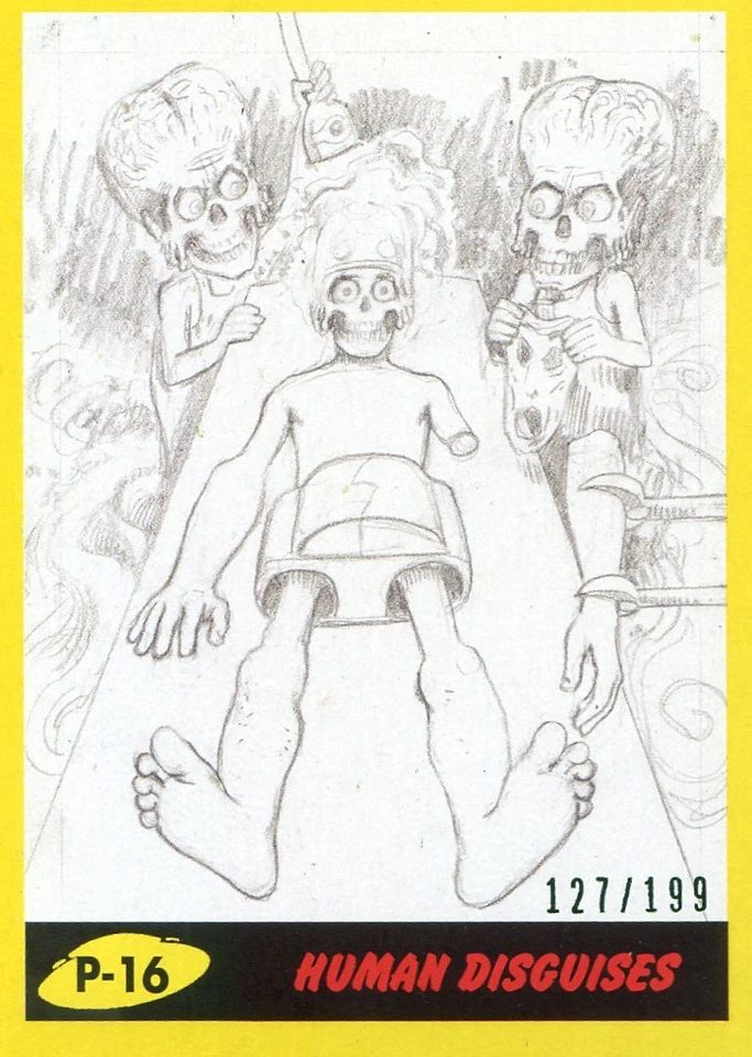 2017 TOPPS MARS ATTACKS YELLOW #/199  HUMAN DISGUISES #P-16 - Image 1 of 1