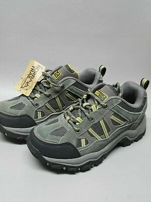 Nuevos zapatos de senderismo Nord Trail Mt. Hunter B Niños Talla 2M Gris Amarillo 8-1/2" Largo Foto 1 de 4