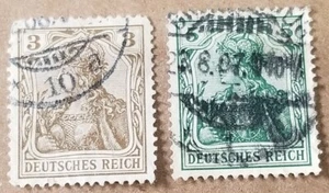 Scott Germany 66 67 1902 Postage Stamp Pair - Picture 1 of 2