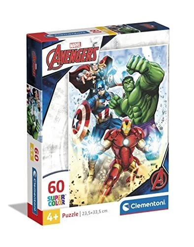 Clementoni Supercolor Marvel Avengers-60 Pezzi Bambini 4 Anni, Cartoni (z3U) - Immagine 1 di 1