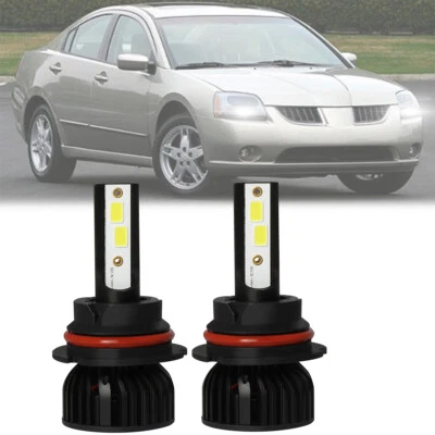 For MITSUBISHI GALANT 2004-09 - 2X 9007 HB5 6000K LED Headlight Bulbs Hi/Lo BEAM - Image 1 of 4