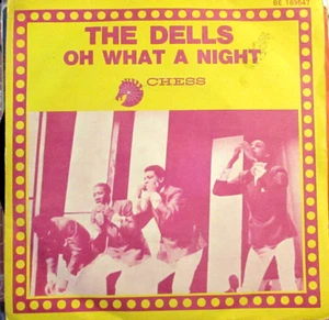 THE DELLS Oh what a night. 7" 70's Soul P/S France - Picture 1 of 1