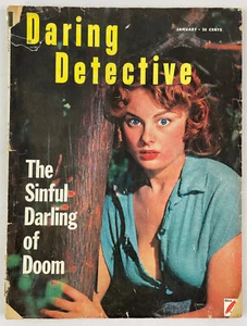 Daring Detective Magazine, January 1952, Vintage True Crime Stories, Pulp - Picture 1 of 5