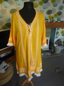 SIZE XL UP TO BUST 46 PIA ROSSINI THEA BEACH DRESS /COVER UP BNWT - Picture 1 of 3