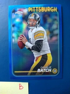 2024 Topps Chrome Blue Refractor Charlie Batch #168 Pittsburgh Steelers /150 - Picture 1 of 2
