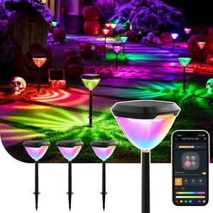 Smart Solar Pathway Lights SP6, in-App Pattern Switching Solar Lights Outdoor... - Picture 1 of 8