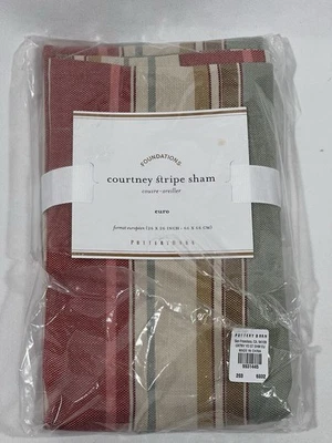 NUEVA Funda de Almohada Pottery Barn Fham (1) 26”x 26” Courtney Rayas Foto 1 de 4