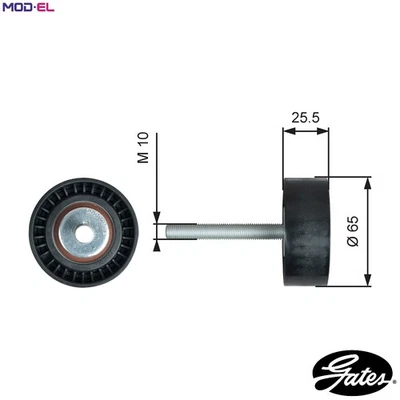 DEFLECTIONGUIDE PULLEY VRIBBED BELT T36772 FOR PEUGEOT FIAT FIORINO/MPV/Box 1.2L - Image 1 of 4
