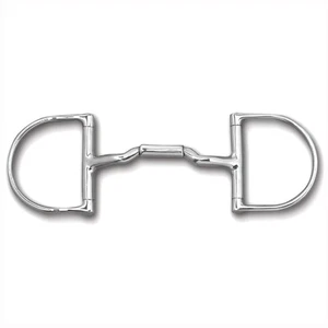 19TO 4-3/4 in Myler Dee Horse Bit Snaffle Without Hooks Low Port Comfort - Picture 1 of 1