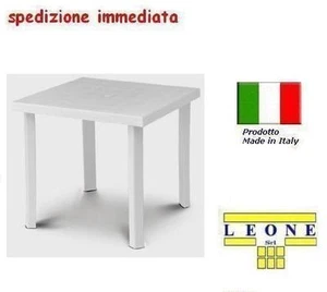 TAVOLO IN PLASTICA DA GIARDINO Cm79 X Cm79 H=Cm72  COLORE BIANCO  modello FIGARO - Imagen 1 de 1
