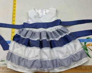 American Princess Infant Girls Formal Special Occasion Dress Cream Pink Size 12M - Picture 1 of 4