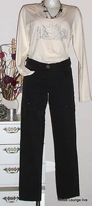 NTS Not the same Pantalons Jeans Noir Coton Neuf - Picture 1 of 4