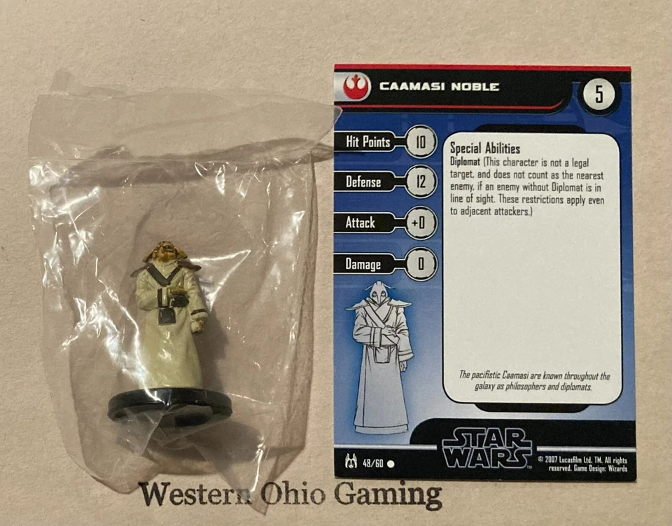Star Wars Miniatures Caamasi Noble #48/60 NEW NIB The Force Unleashed - Image 1 of 1