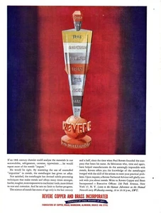 VINTAGE 1945 PAUL REVERE COPPER & BRASS INC. PRINT AD - Picture 1 of 1