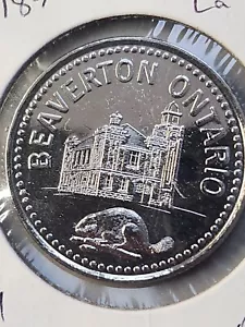1984 Beaverton Ontario 1 $ Centennial Dollar Medaille PP wie - Bild 1 von 3