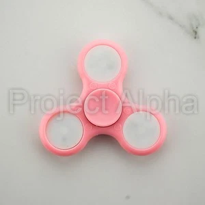 Super light ABS Tri-Fidget Spinners Hand Disk ADHD/ADD -USA- Pink - Picture 1 of 2