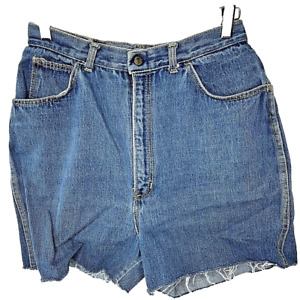 U.R. Free Jean Shorts Mens 32 Blue Cut Off Frayed High Rise Denim 28x4 Vintage